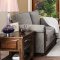 Morgan Sofa CM6573 in Warm Gray Linen-Like Fabric w/Options