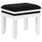 Talei Vanity Set 930244 in White & Black by Coaster w/Stool