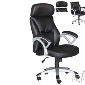 Black Leatherette Lexia Modern Home Office Chair By Acme