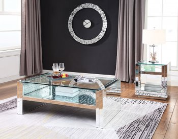 Nysa Coffee Table 81470 in Mirror by Acme w/Options [AMCT-81470-Nysa]