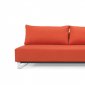 Red Ifelt Fabric Modern Sofa Bed w/Stainless Steel Legs