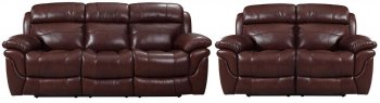 Edinburgh Sofa & Loveseat Set Brown - Leather Italia w/Options [LIS-M2201-EDINBURGH-3520LV-R]