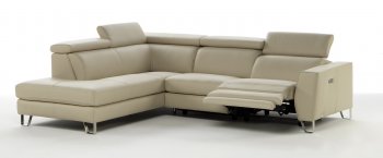 Pacha Power Motion Sectional Sofa in Beige Leather by IDP Italia [IDSS-E679-QS-Pacha Beige]