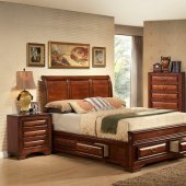 B2700 Bedroom in Oak w/6 Drawer Bed & Optional Casegoods