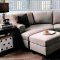 Traci Sectional Sofa CM6600 in Light Gray Linen-Like Fabric