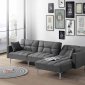 Duzzy Sectional Sofa 50485 in Dark Gray Fabric by Acme