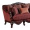 U2300 Sofa in Red Fabric by Global w/Options