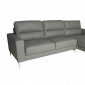 Memphis Sectional Sofa in Gray Bonded Leather by Whiteline