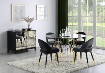 Lindsey Dining Table 192071 Gold Base by Coaster w/Options [CRDS-192071 Lindsey]