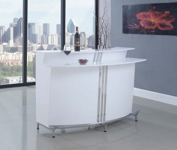 180239 Bar Unit in Glossy White by Coaster [CRBA-180239]