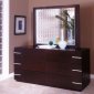 Dark Espresso Finish Modern Six-Drawer Dresser