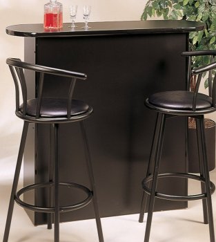 Satin Black Color Finish Contemporary Bar Table [CRBF-198-6529]