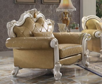 Picardy Chair 58212 in Butterscotch PU by Acme [AMAC-58212 Picardy]