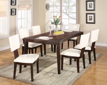 Warm Espresso Finish Modern Dining Table w/Optional Side Chairs [HEDS-5233-72]