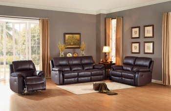 Jedidiah Motion Sofa 8315 in Chocolate by Homelegance w/Options [HES-8315 Jedidiah]