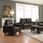 Nate 2Pc Sofa & Loveseat Set 50260 in Espresso Leather-Gel