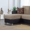 Maryland Sectional Sofa Convertible in Brown Fabric by Empire