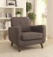 902481 Accent Chair Set of 2 in Grey Linen-Like Fabric by Coaste