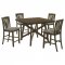 Canfield Counter Height Set 5Pc 109178 in Brown by Coaster