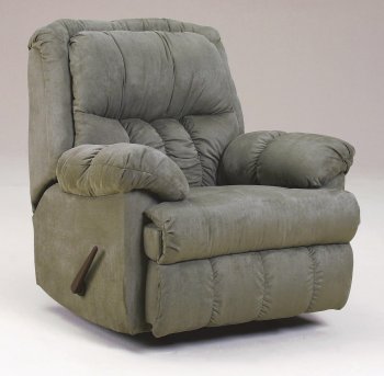 Sage Plush Microfiber Contemporary Rocker Recliner [HLRC-R881]