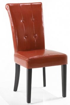 Sienna Bycast Leather Modern Set of 2 Tuxford Dining Chairs [ARDC-3142 Tuxford Sienna]