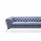 Catania Sofa Set 3Pc in Blue Leatherette by VIG