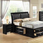 B2860 Bedroom in Black w/Optional Casegoods