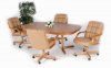 Natural Oak Casual Dinette W/Optional Bonded Leather Chairs