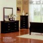 Black Finish Transitional Bedroom w/Sleigh Bed & Options