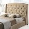 Lydia Bed in Beige Fabric by Modway