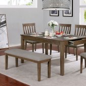 Astilbe 5Pc Dining Set CM3739T in Light Oak & Taupe w/Options