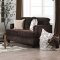 Brynlee Sofa SM6410 in Chocolate Chenille Fabric w/Options