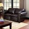 Benedict Sofa CM6311 in Dark Brown Leatherette w/Options