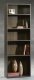 Cinnamon Cherry Finish Modern 5 Shelf Bookcase