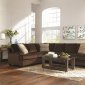 Robion Sectional Sofa 501147 in Chocolate Fabric by Coaster