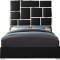 Milan Bed in Black Faux Leather by Meridian w/Options