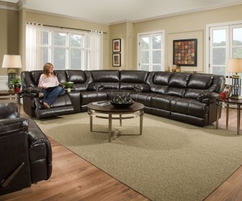 50451BR Recliner Sectional Sofa in Bingo Brown by Beautyrest [MXSS-50451BR]