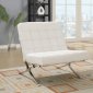 U6293 Accent Chair Set of 2 in White Bonded Leather by Global