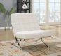 U6293 Accent Chair Set of 2 in White Bonded Leather by Global