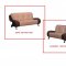 Brown and Beige Two-Tone Leather Living Room Sofa w/Options