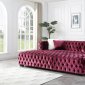 MS1826 Sofa & Ottoman Set in Burgundy Velvet by VImports