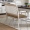 Simpson Dining Table 105181 in Vintage White - Coaster w/Options