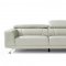 Brustle Sofa Set 3Pc 8334 in Light Grey Eco-Leather by VIG