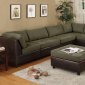 Sage Microfiber Plush Contemporary 6Pc Modular Sectional Sofa