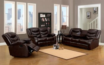 Bentley Reclining Sofa & Loveseat Set in Brown w/Optional Items [ADS-Bentley]