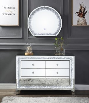 Noralie Console Table 97815 Mirrored by Acme w/Optional Mirror [AMCT-97815 Noralie]