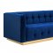 Roma Sofa in Navy Velvet Fabric by TOV