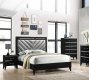 Chelsie 5Pc Bedroom Set 27410 in Black & Gray w/Options