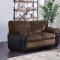 UMC7KD Sofa & Loveseat Set by Global in Coffee & Brown PVC