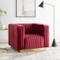 Charisma Accent Chair in Maroon Velvet by Modway